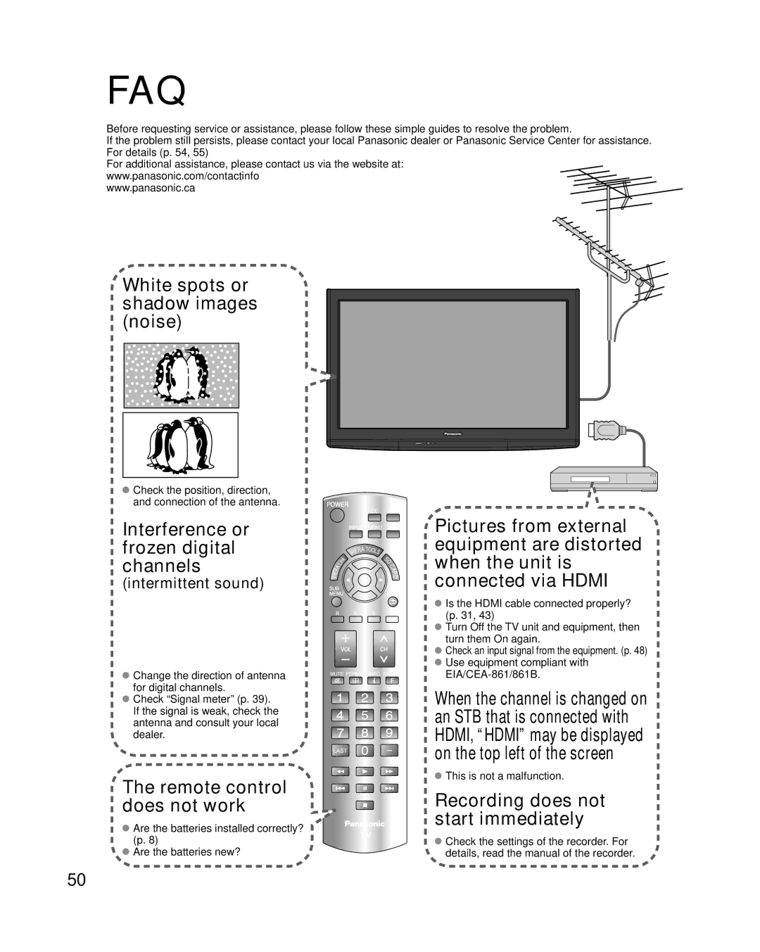 Panasonic TC-P54S1, TC-P50S1, TC-P46S1 quick start Faq, Intermittent sound 