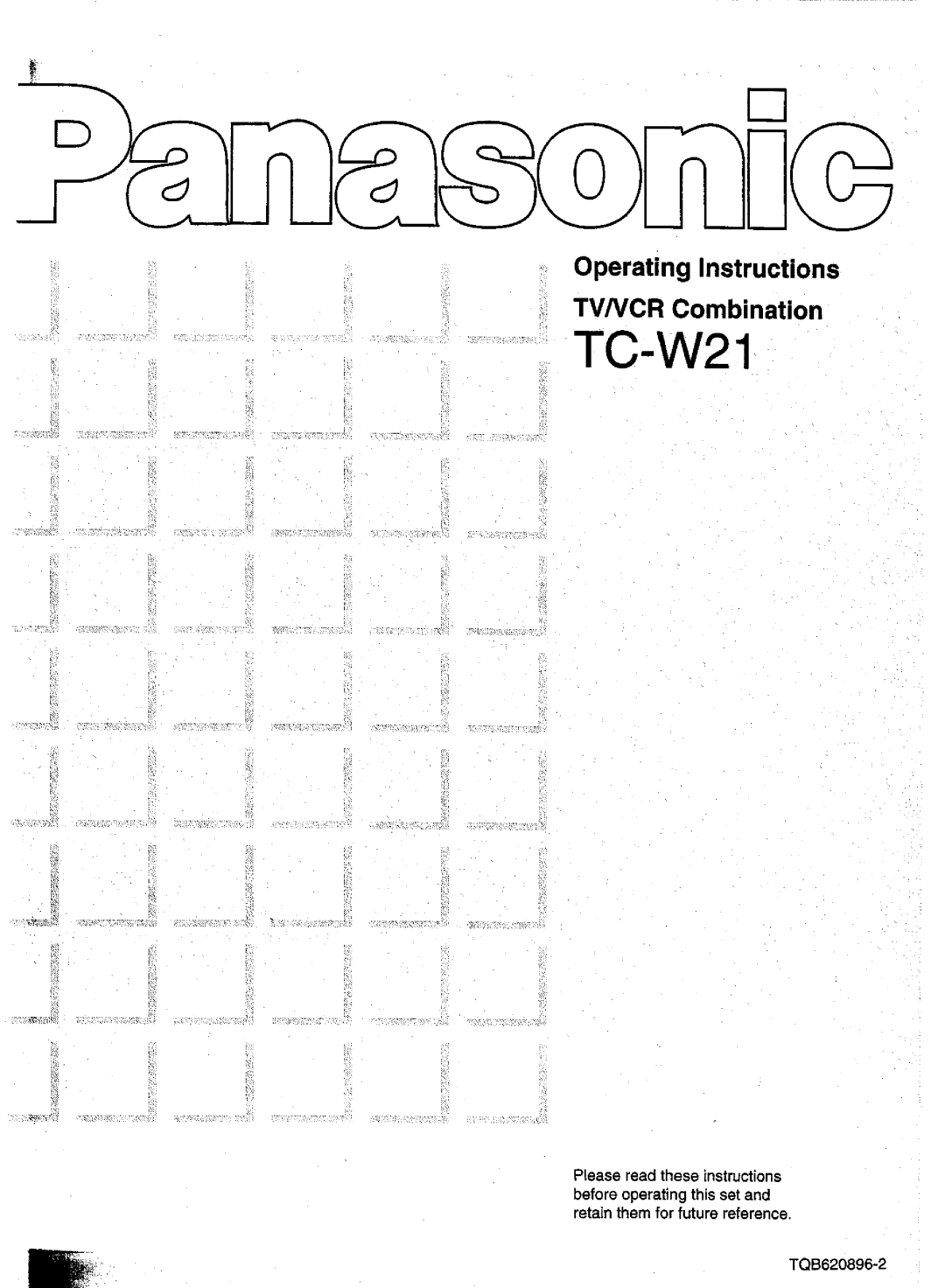 Panasonic TC-W21 manual 