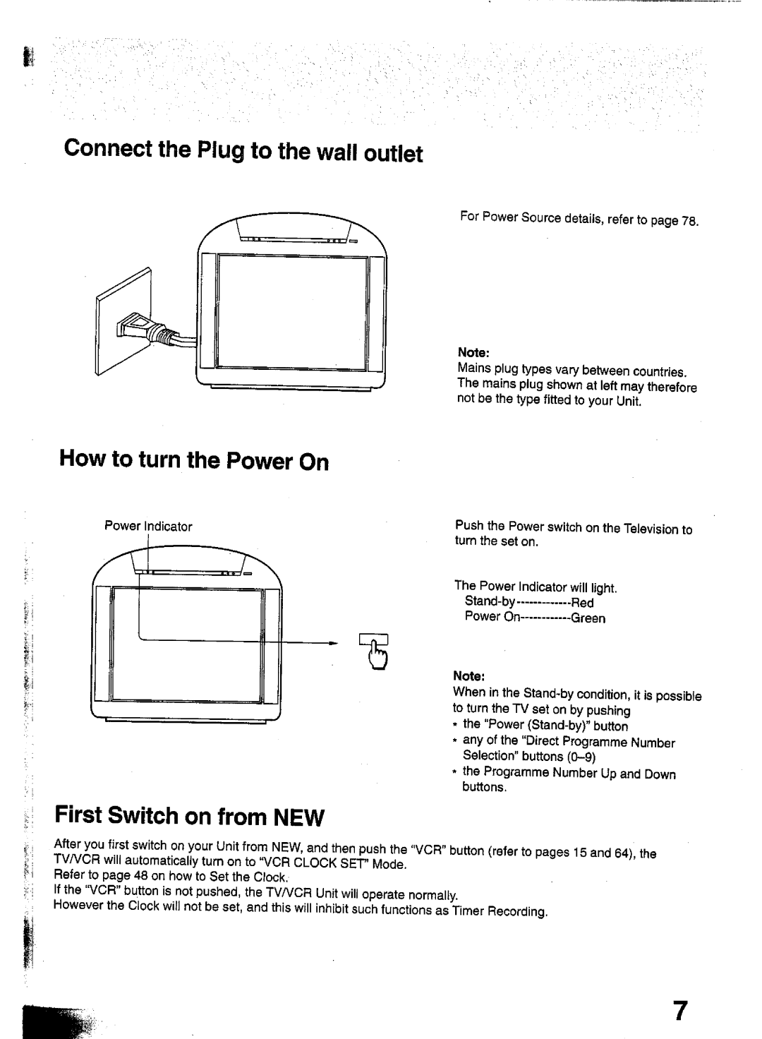 Panasonic TC-W21 manual 