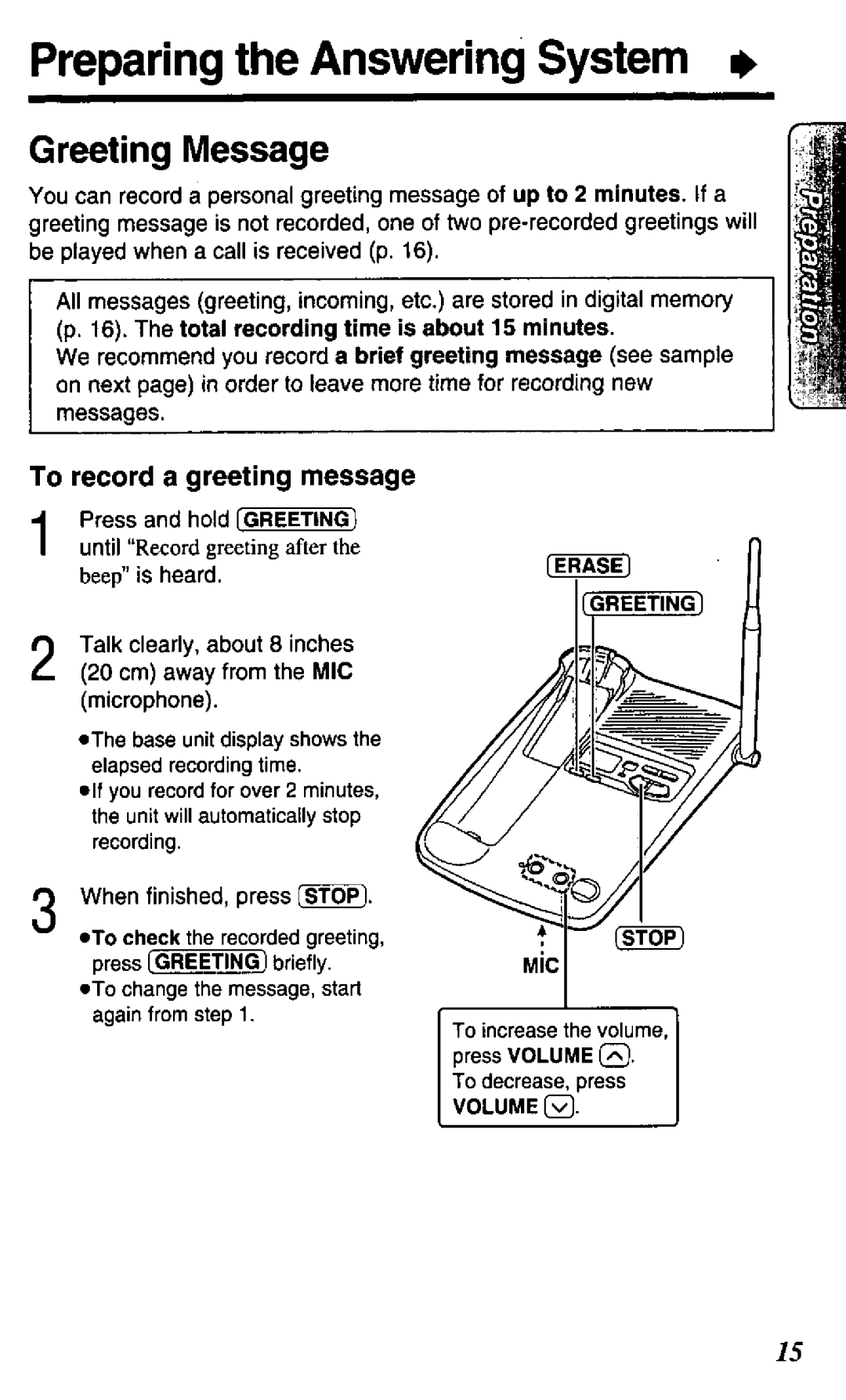 Panasonic TC1503B manual 