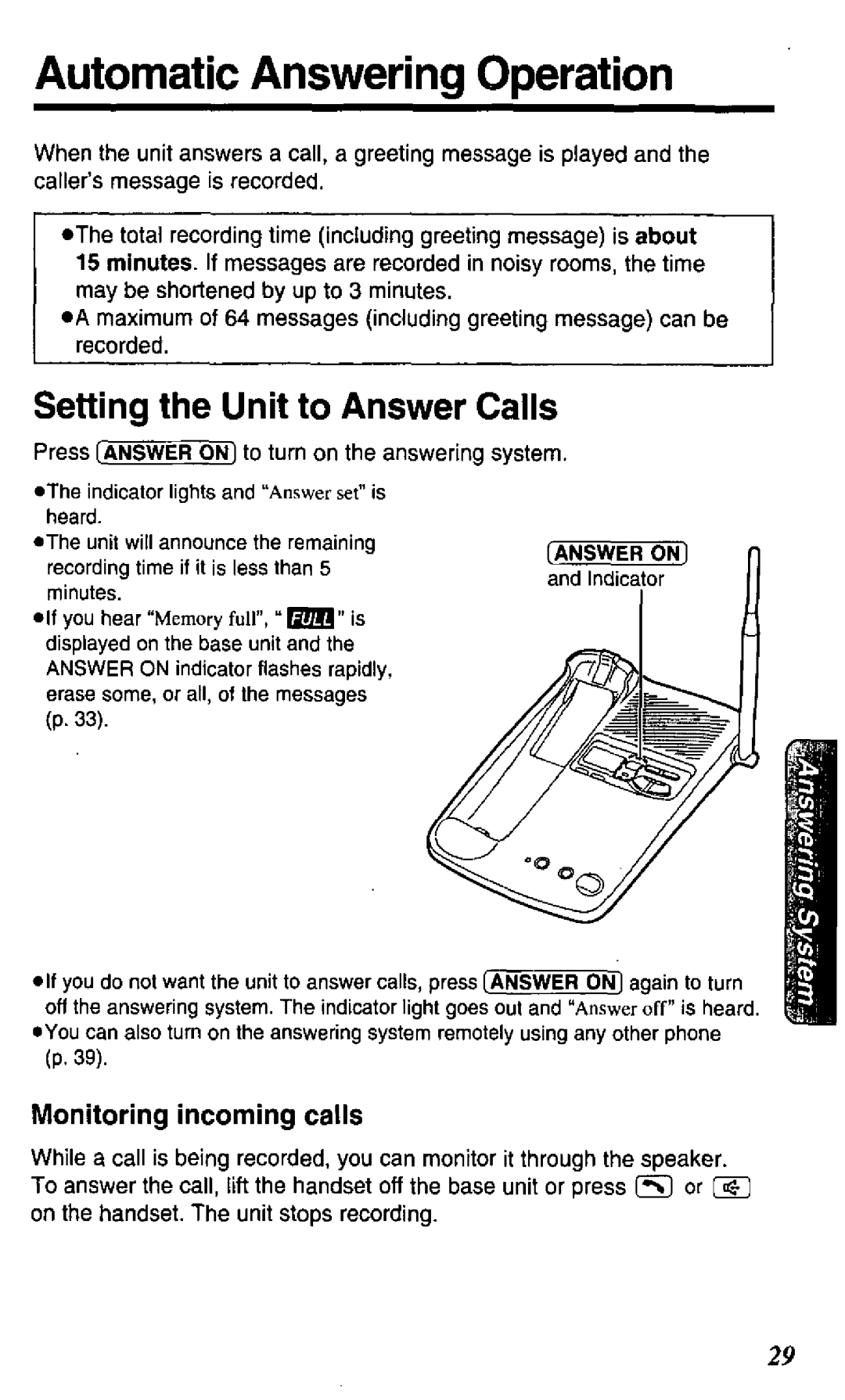 Panasonic TC1503B manual 