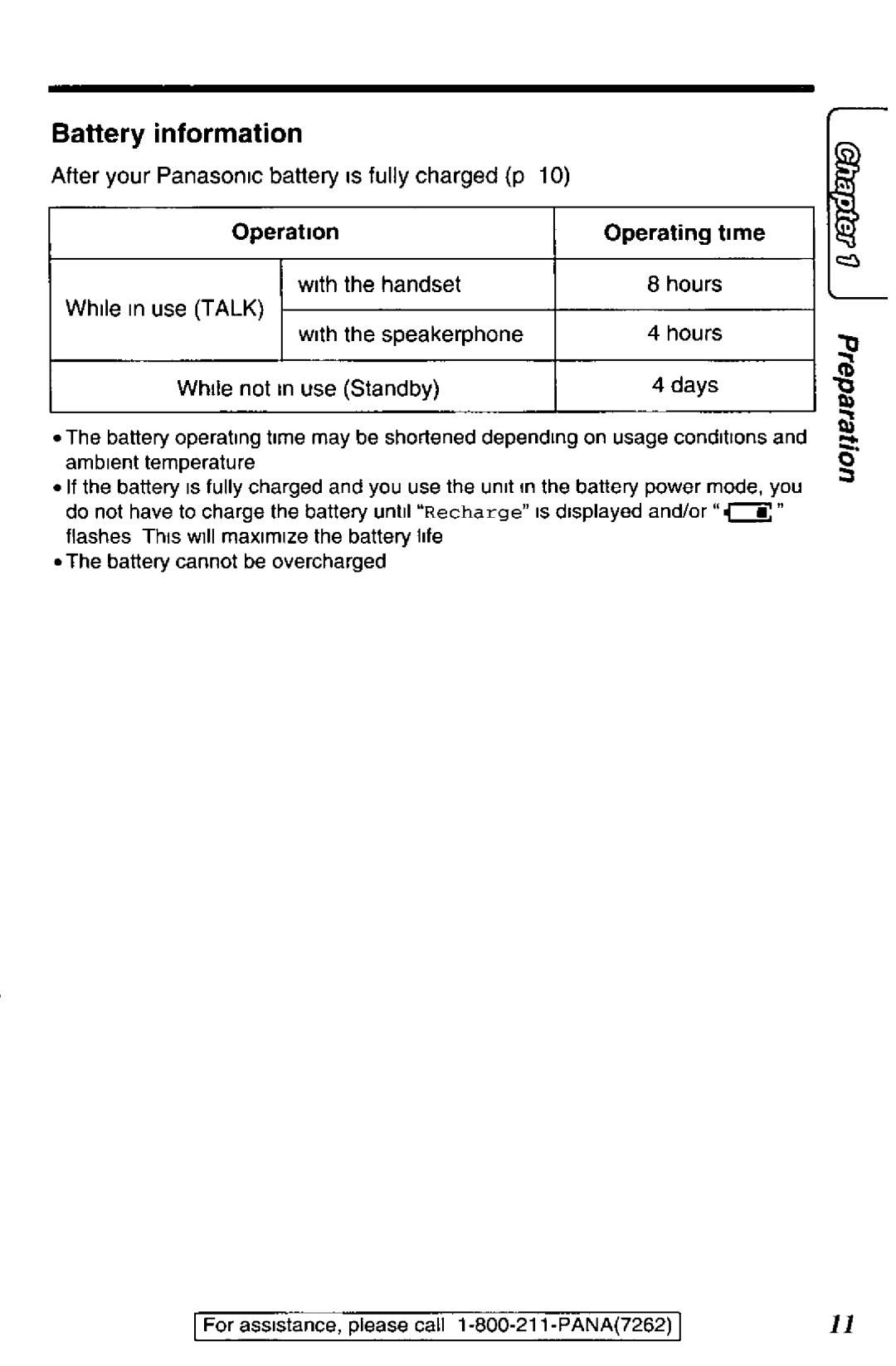 Panasonic TGA420B manual 