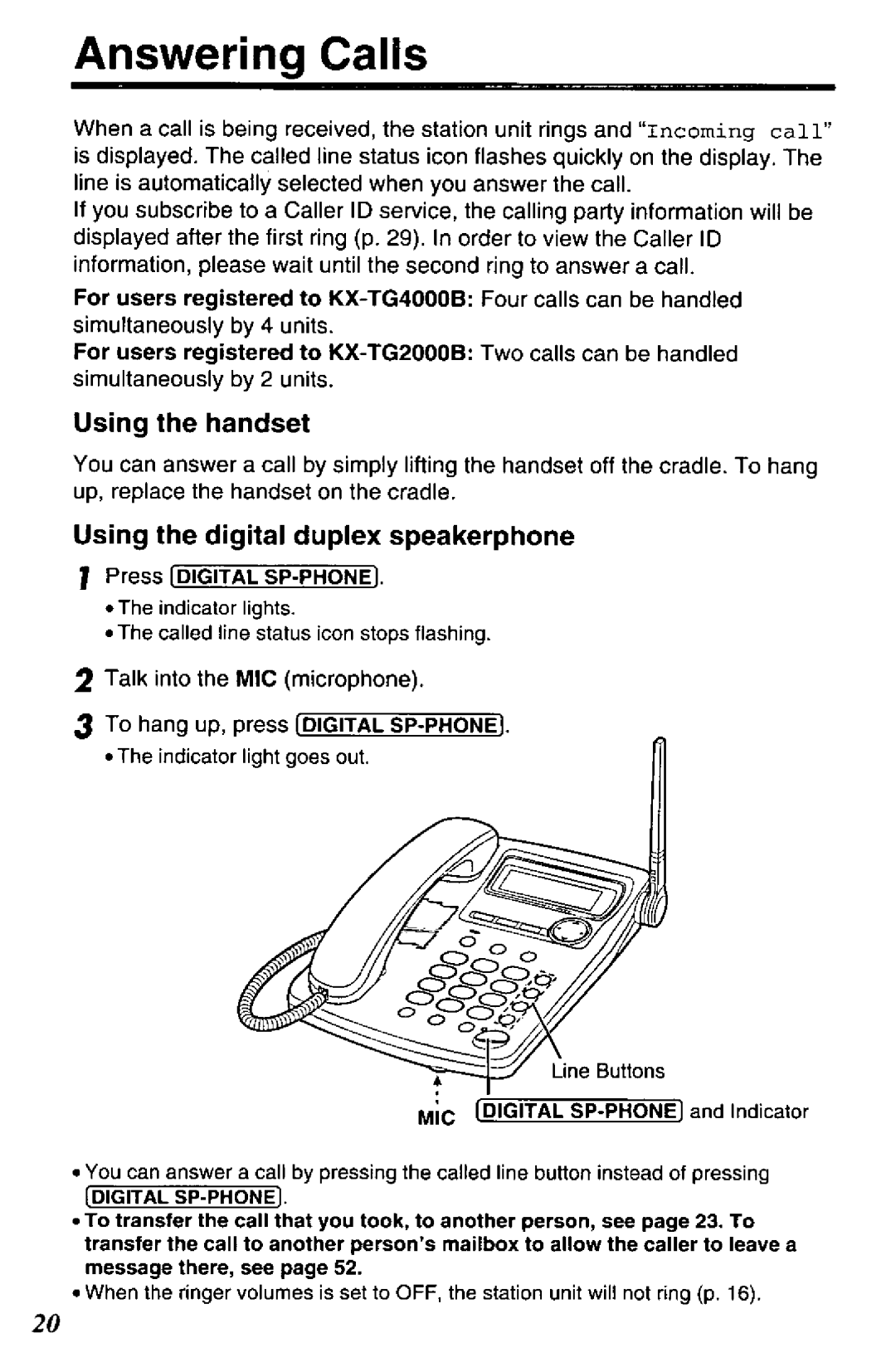 Panasonic TGA420B manual 