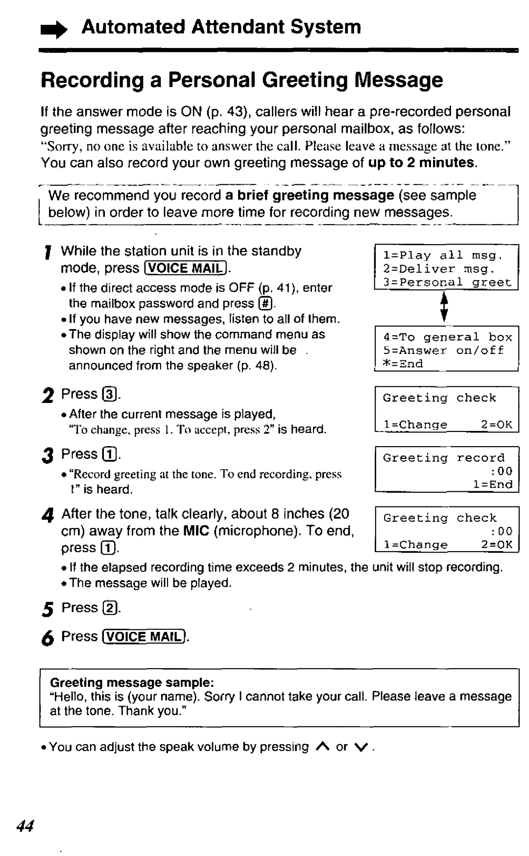 Panasonic TGA420B manual 