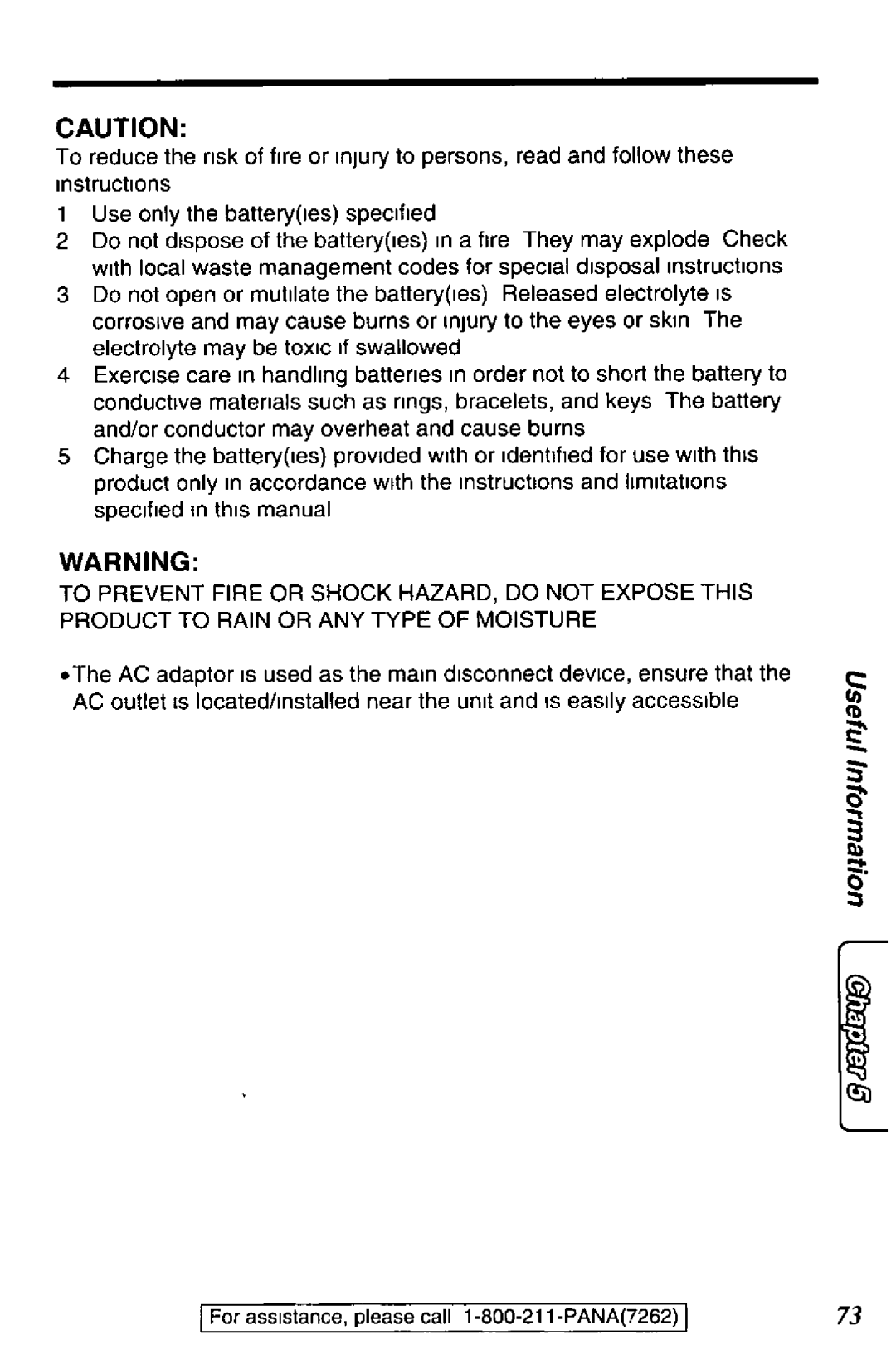 Panasonic TGA420B manual 