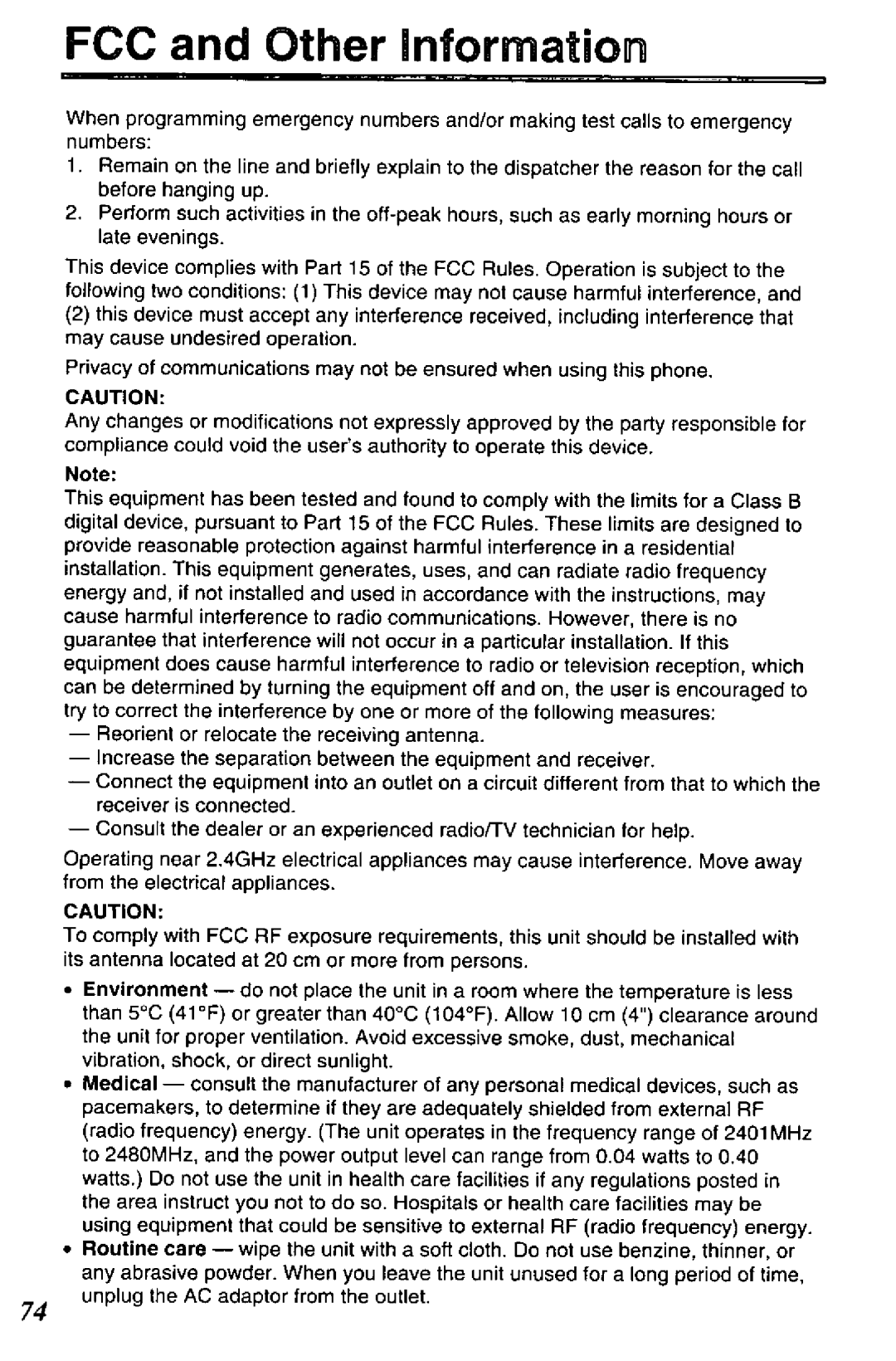 Panasonic TGA420B manual 