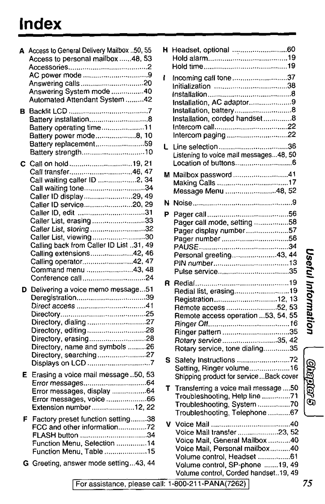 Panasonic TGA420B manual 