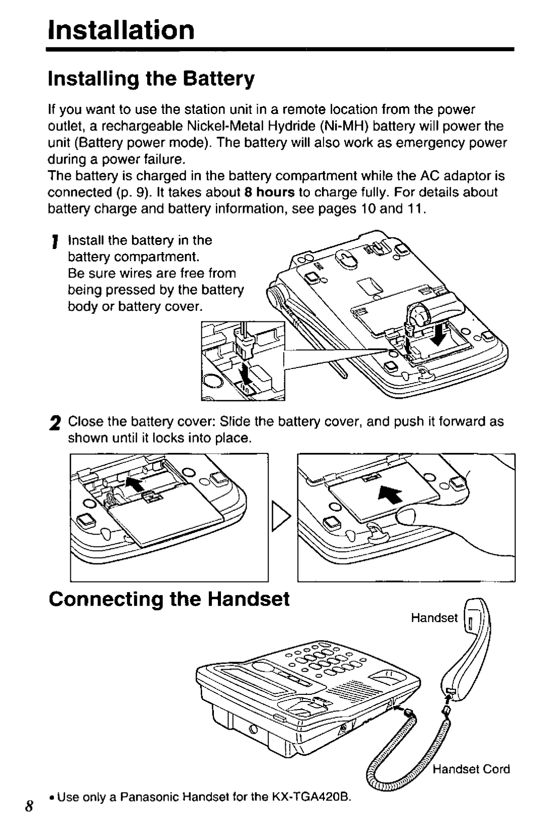 Panasonic TGA420B manual 