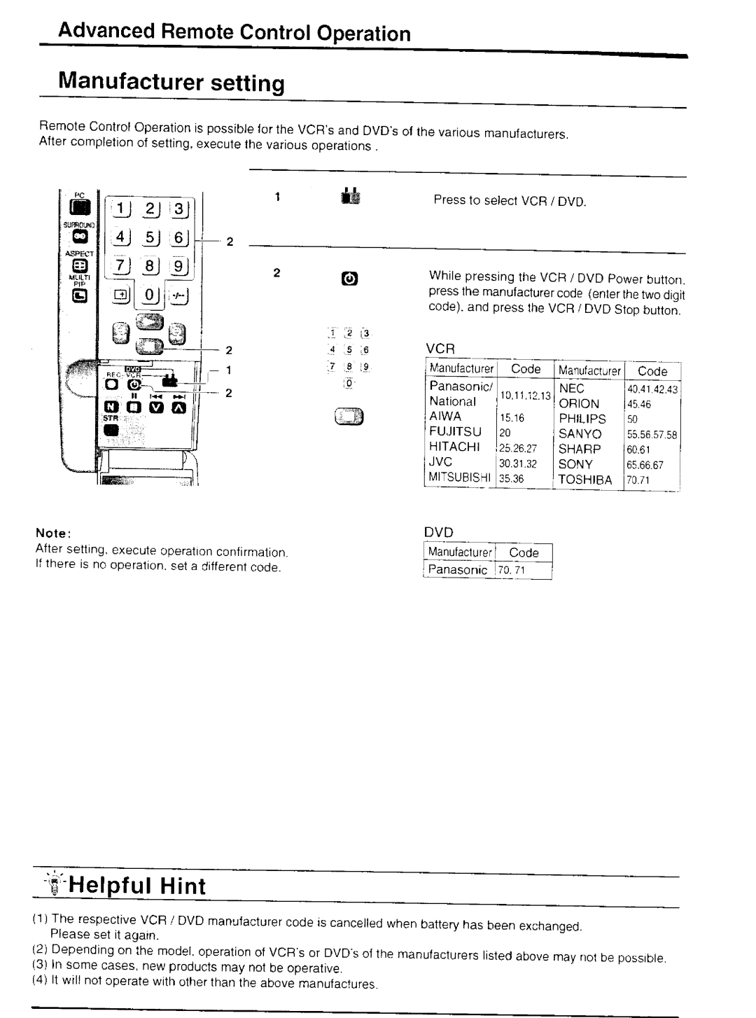 Panasonic TH-37P20, TH-42P20 manual 