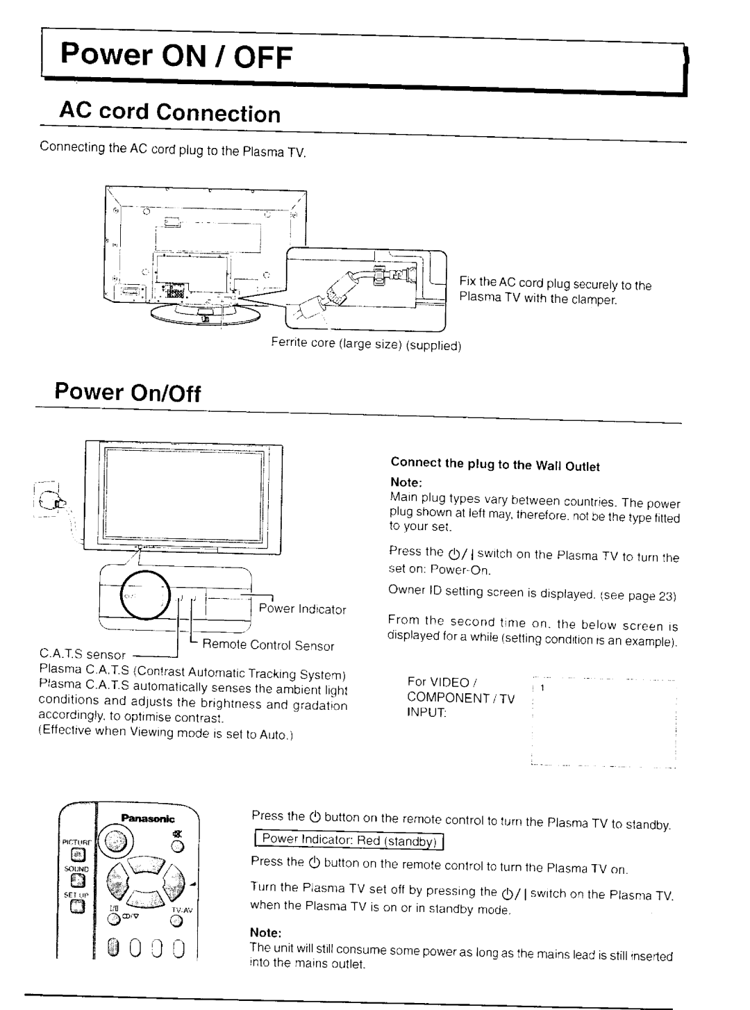 Panasonic TH-42P20, TH-37P20 manual 