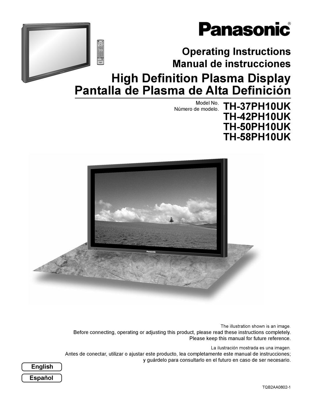 Panasonic TH-37PH10UK manual Operating Instructions Manual de instrucciones, English Español 