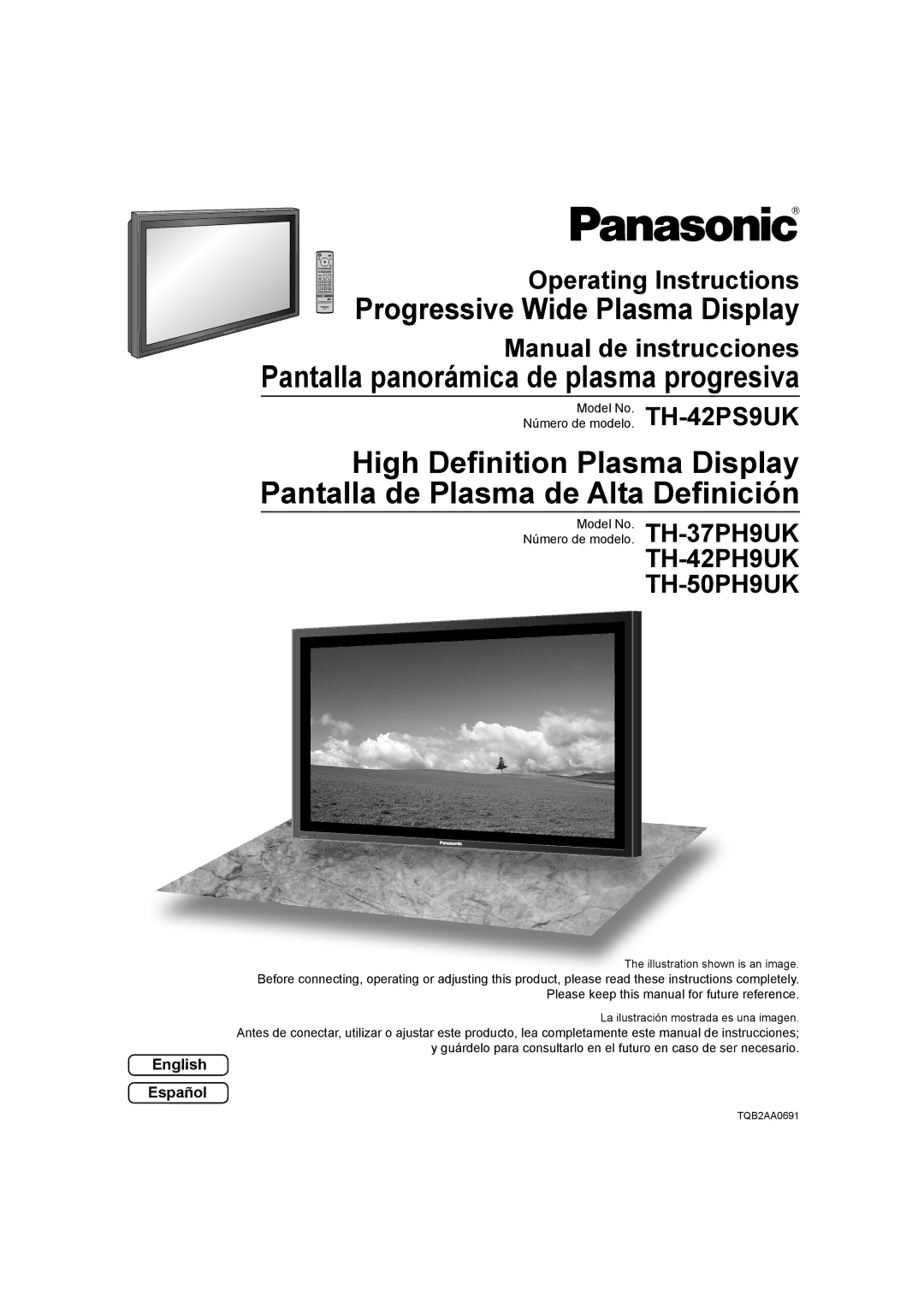 Panasonic TH 42PS9UK operating instructions Progressive Wide Plasma Display, Operating Instructions, English Español 