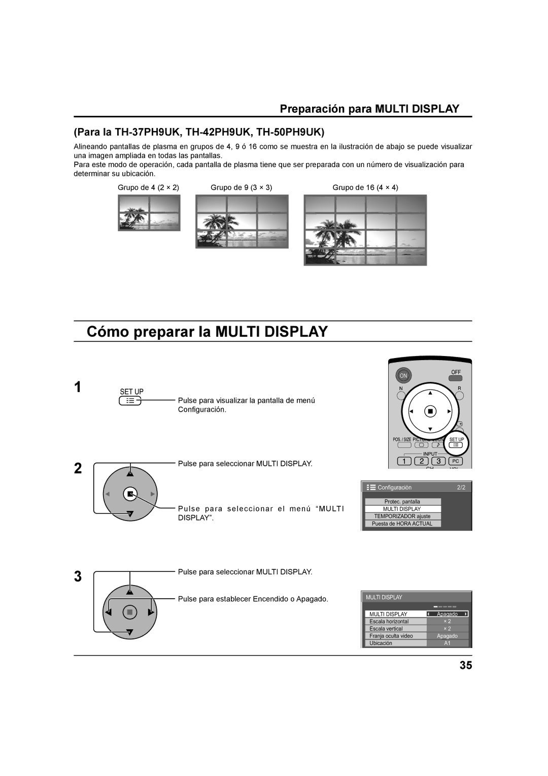 Panasonic TH 42PS9UK, TH 42PH9UK operating instructions Para la TH-37PH9UK, TH-42PH9UK, TH-50PH9UK 