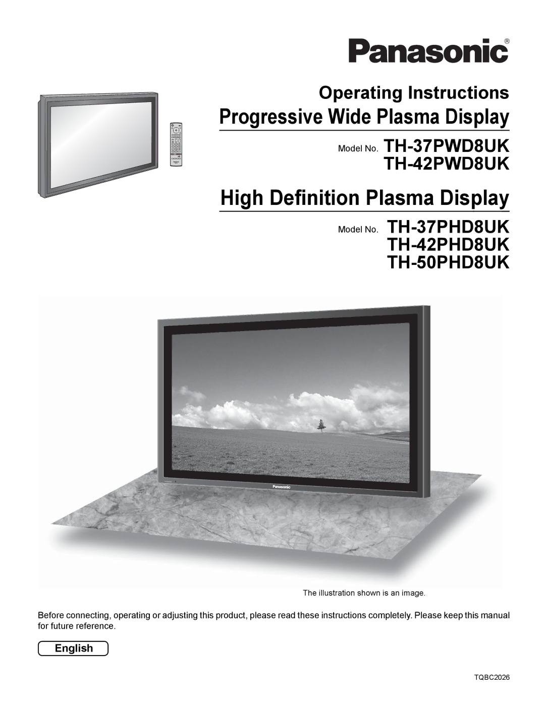 Panasonic TH-37PWD8UK, TH-37PHD8UK manual High Deﬁnition Plasma Display, TH-42PWD8UK, TH-42PHD8UK TH-50PHD8UK 