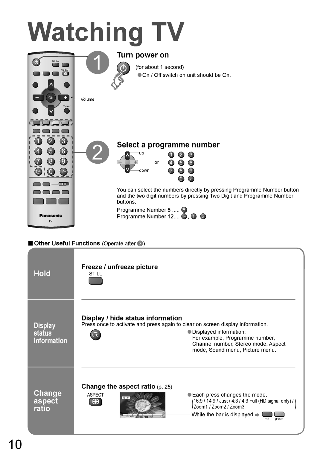 Panasonic TH-42PA60AC manual Watching TV 