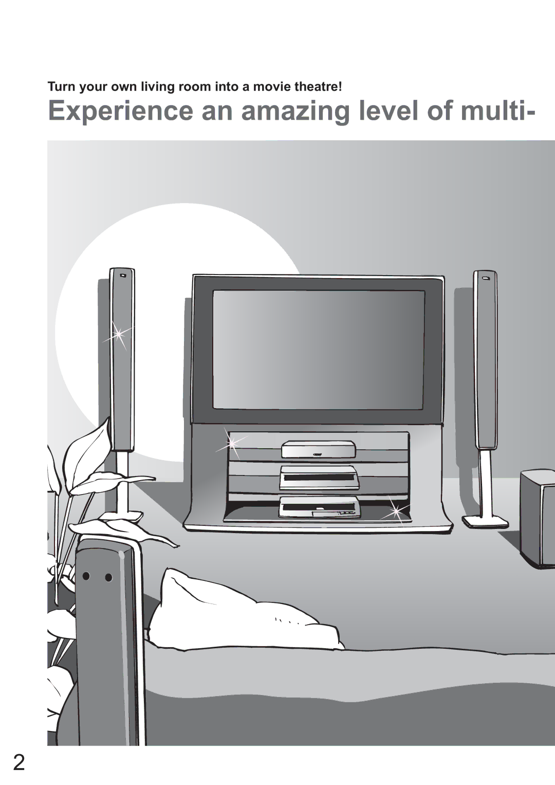 Panasonic TH-42PX45EH operating instructions Turn your own living room into a movie theatre 