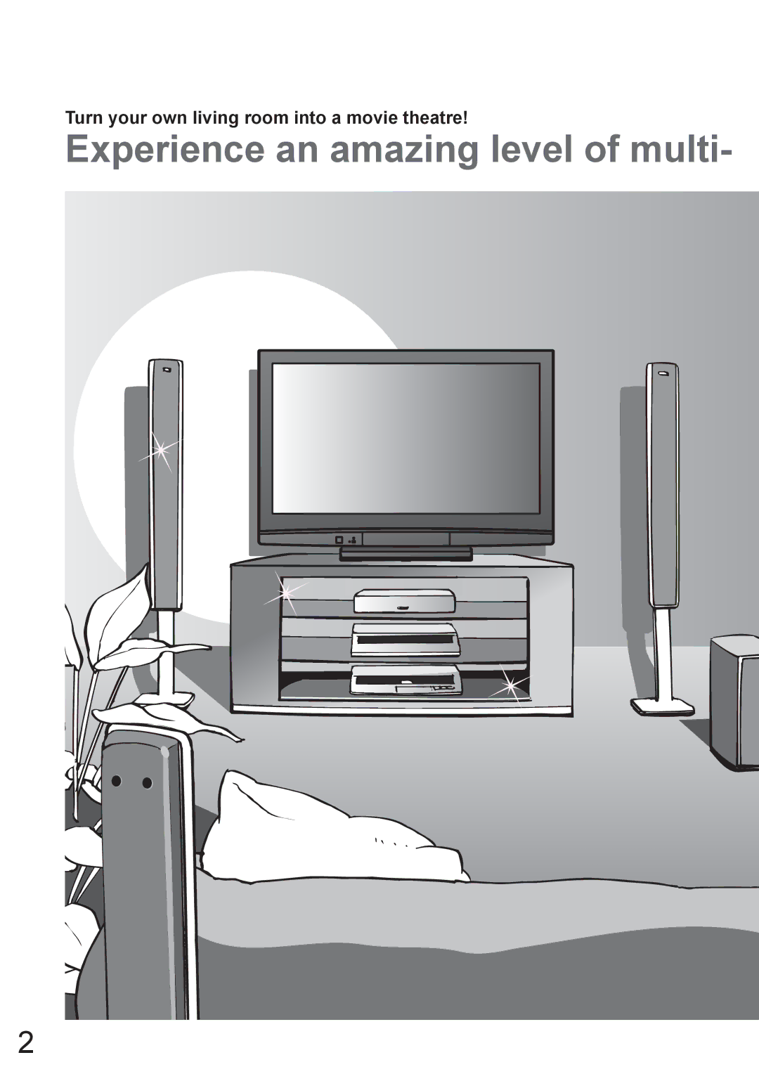 Panasonic TH-50PV80AZ, TH-42PV80AZ manual Turn your own living room into a movie theatre 