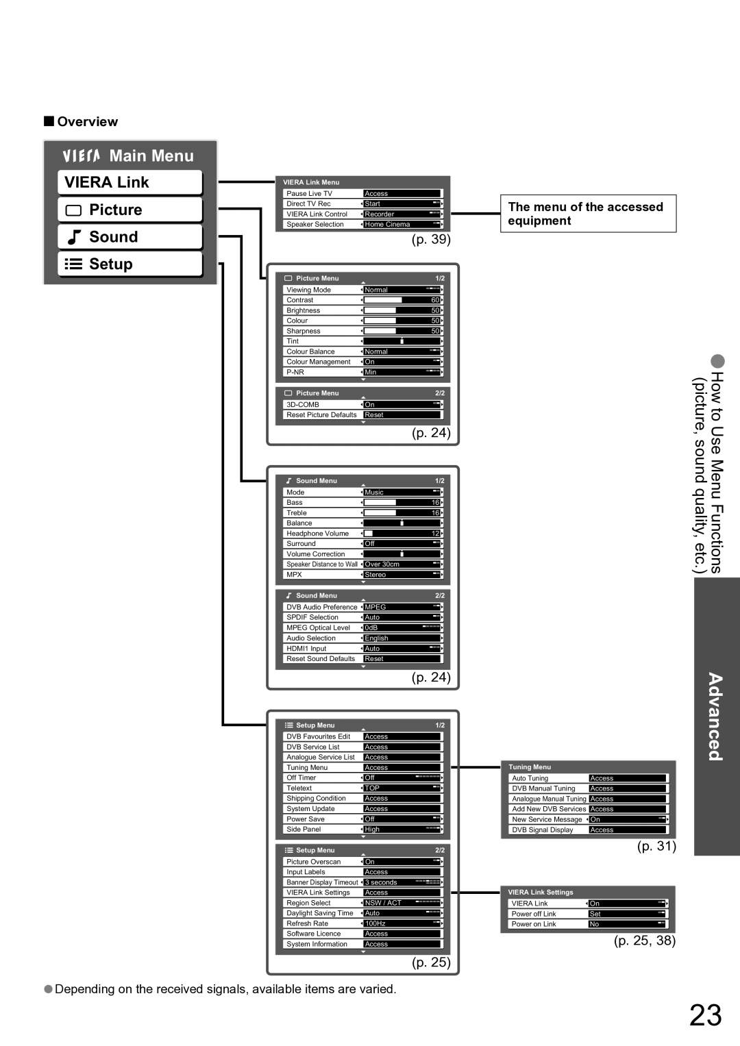 Panasonic TH-42PX80A, TH-50PX80A manual Advanced, Overview 