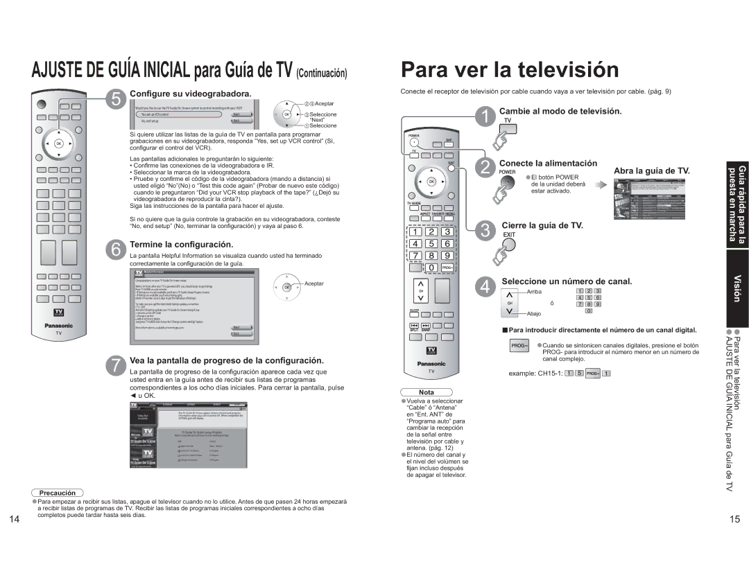 Panasonic TH-65PX600U operating instructions Para ver la televisión, Visión 