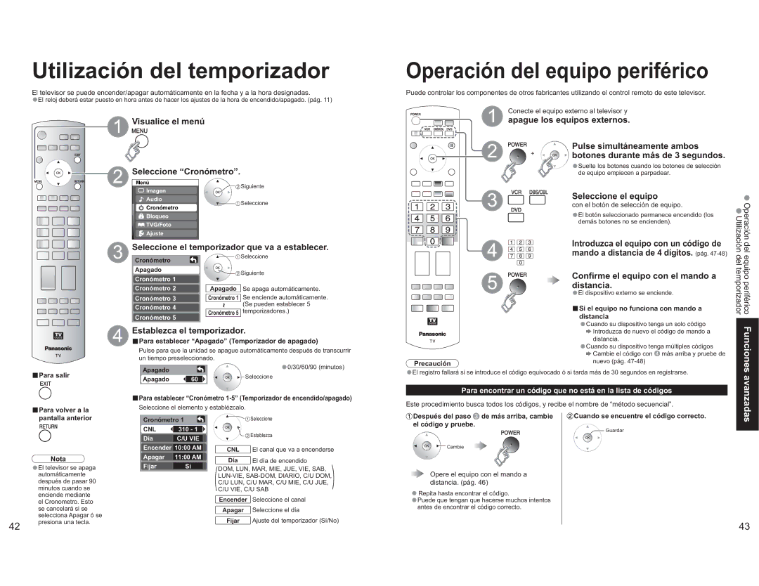 Panasonic TH-65PX600U operating instructions Utilización del temporizador 