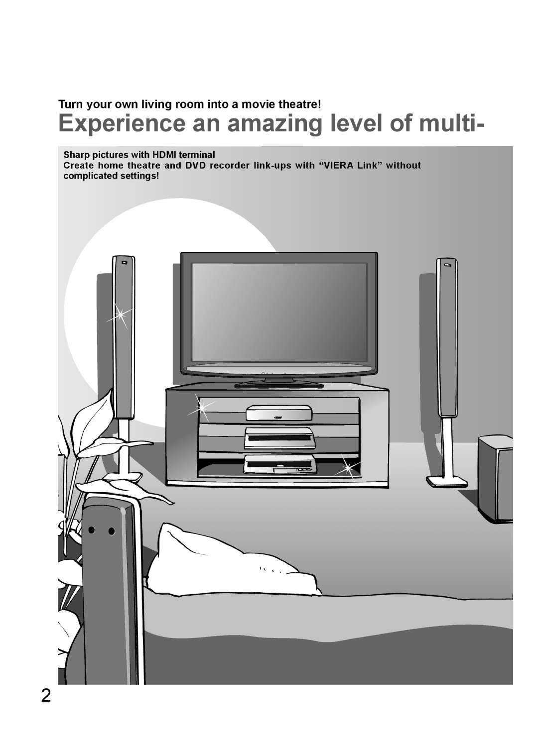 Panasonic TH-L32C10M, TH-L32C10X manual Experience an amazing level of multi, Turn your own living room into a movie theatre 