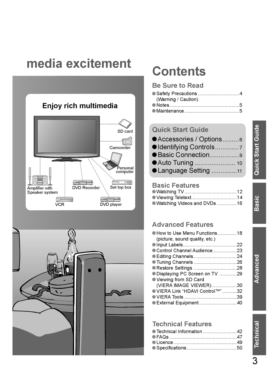 Panasonic TH-L32C10R, TH-L32C10X, TH-L32C12K, TH-L32C10M, TH-L32C10K, TH-L32C10S, TH-L32C11KG manual Media excitement 