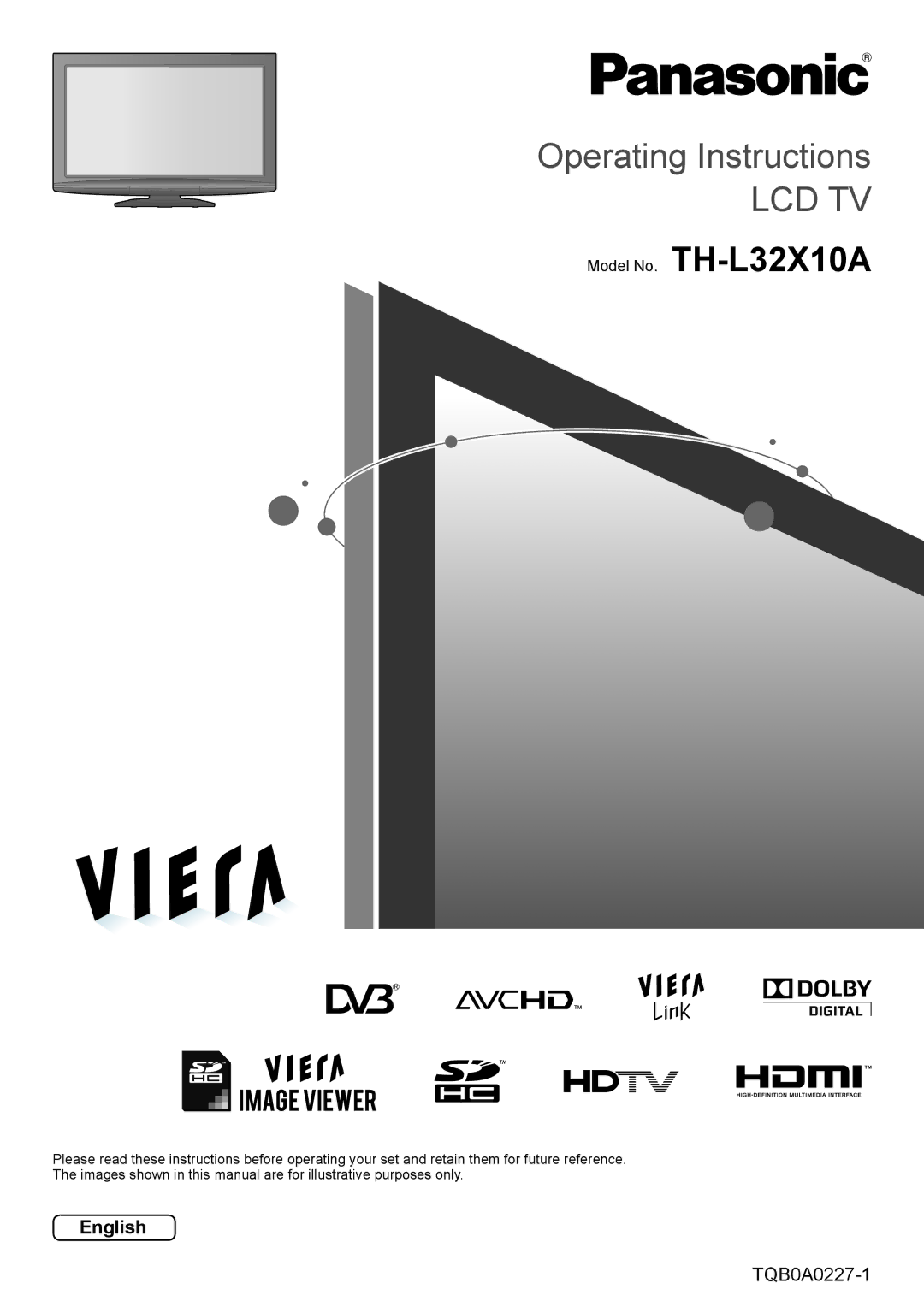 Panasonic warranty Lcd Tv, Model No. TH-L32X10A 