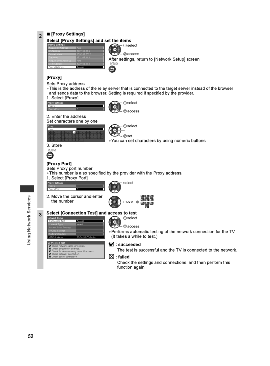 Panasonic TH-L32X30G, TH-L32X30S manual Succeeded, Failed 