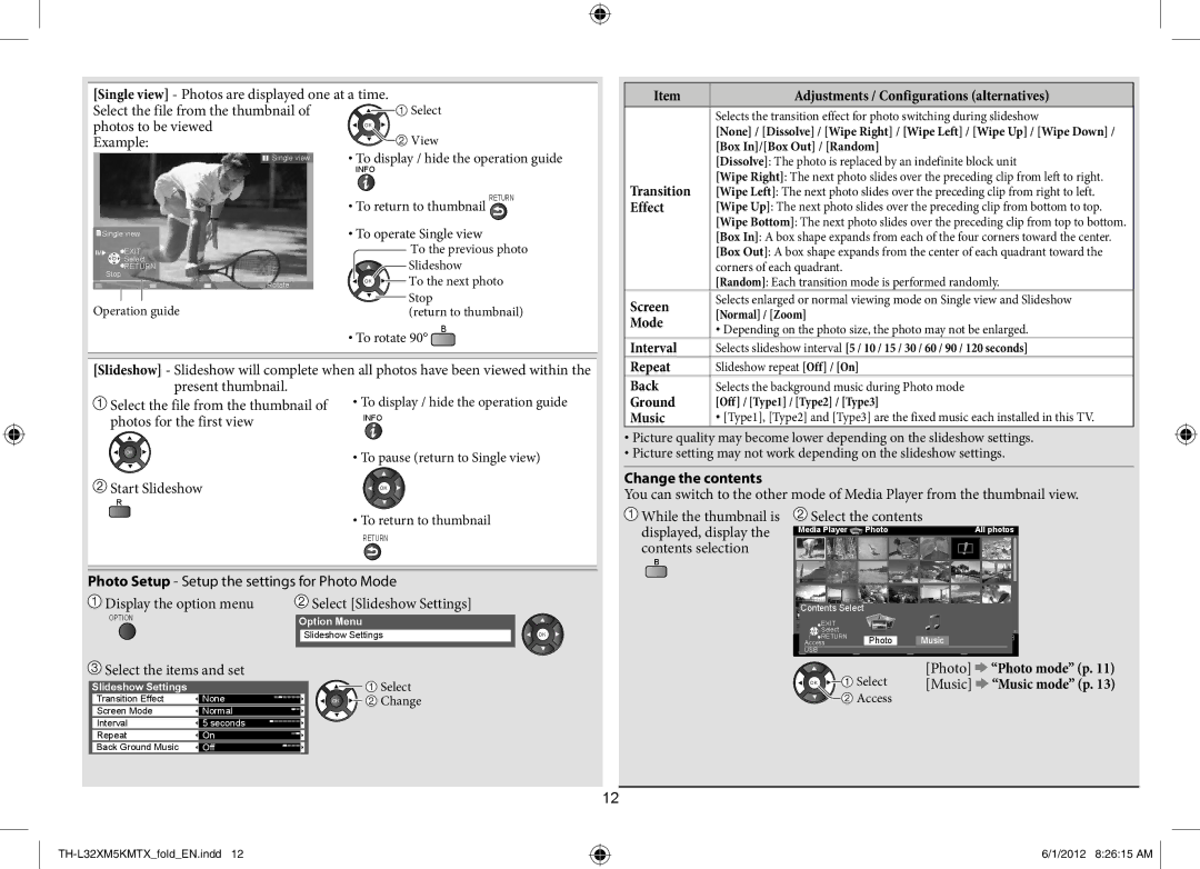 Panasonic TH-L32XM5T, TH-L32XM5M, TH-L32XM5X, TH-L32XM5K operating instructions Change the contents 