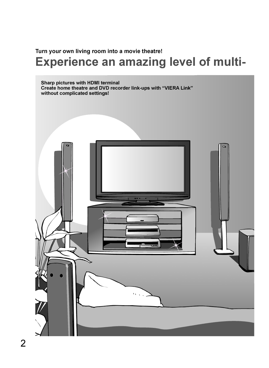 Panasonic TH-L37G10R, TH-L37G10K manual Experience an amazing level of multi, Turn your own living room into a movie theatre 