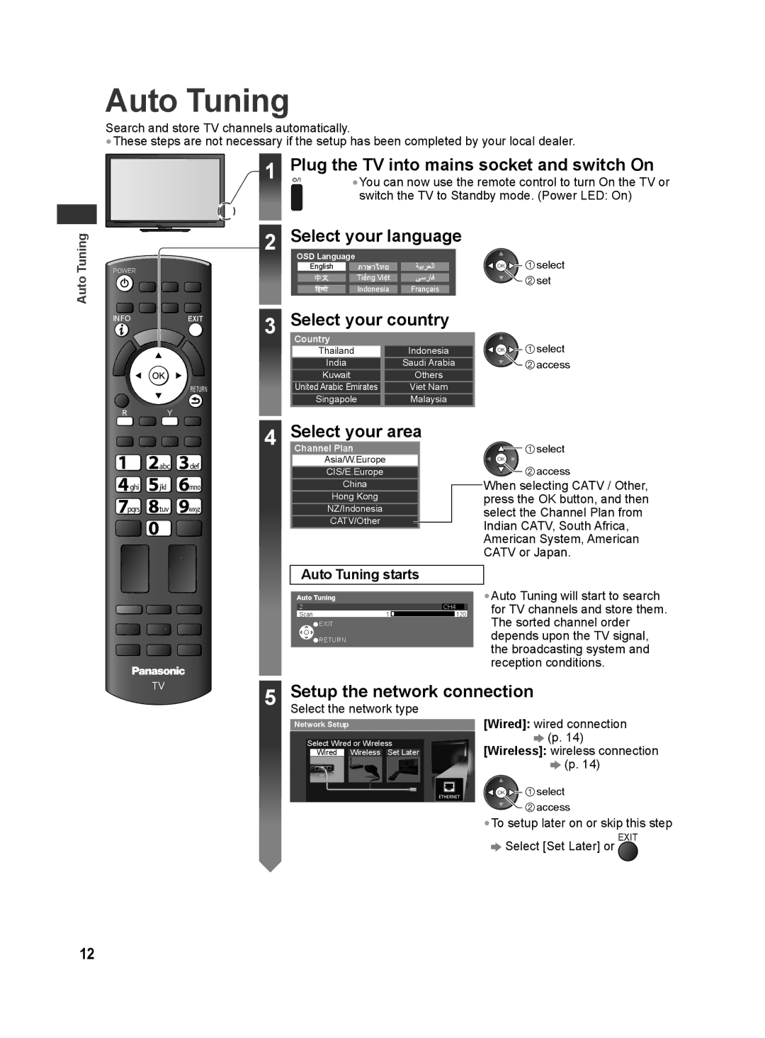 Panasonic TH-L42E30M, TH-L42E30X, TH-L42E30T, TH-L42E30K, TH-L32E30M manual Auto Tuning 