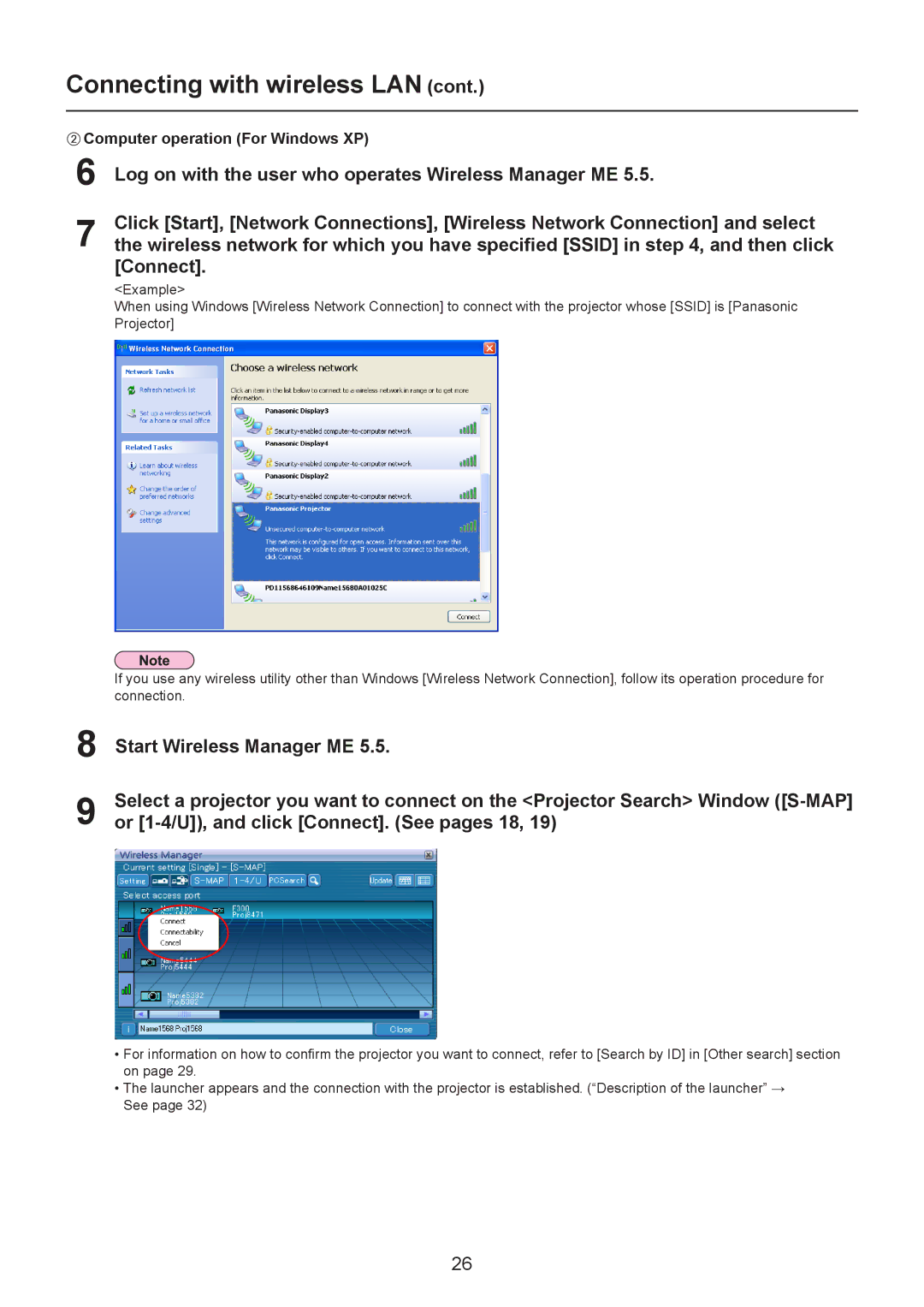 Panasonic PT-LB90NT, TH-LB20NT, TH-LB30NT operation manual BComputer operation For Windows XP 