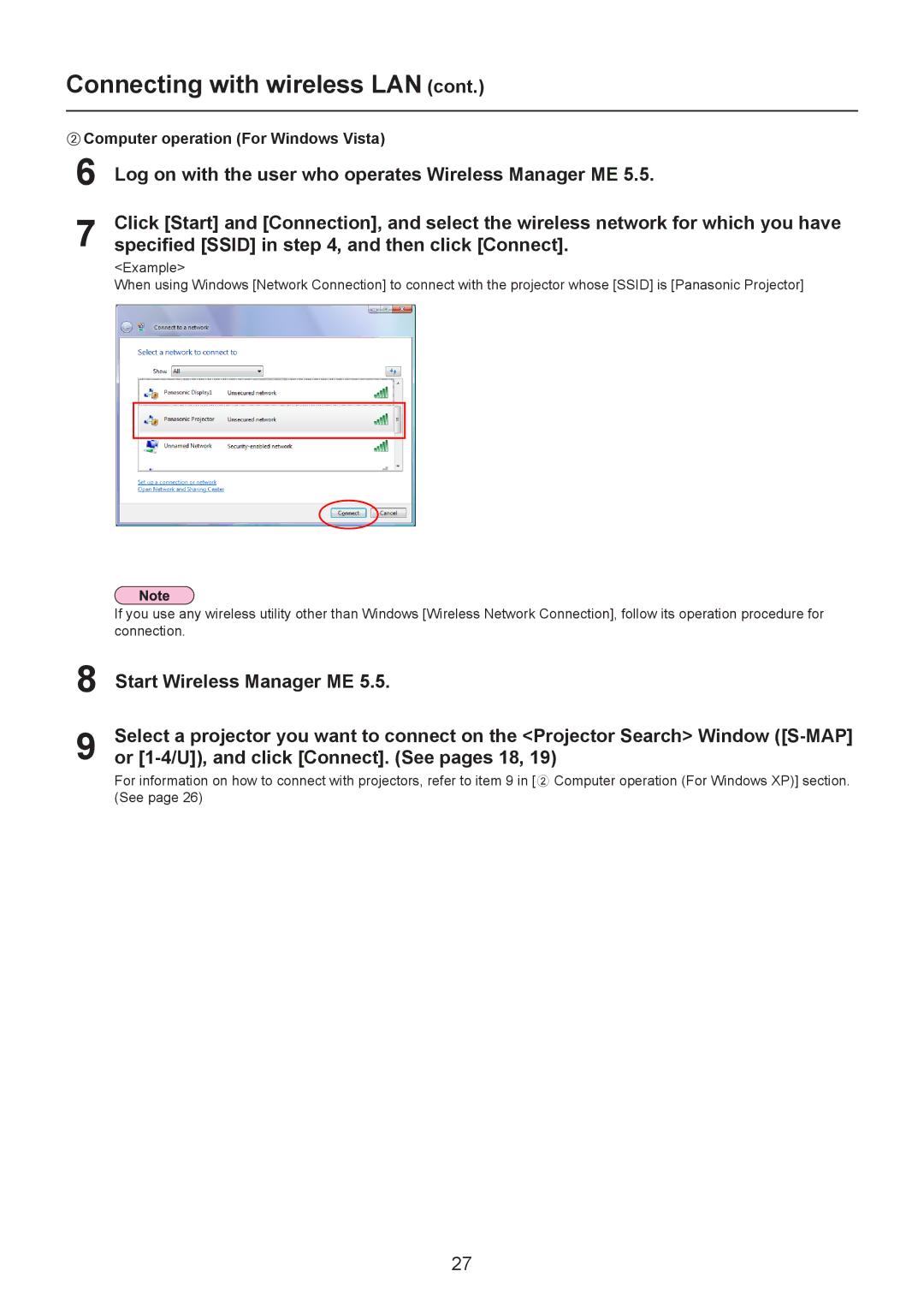 Panasonic TH-LB20NT, TH-LB30NT, PT-LB90NT operation manual BComputer operation For Windows Vista 