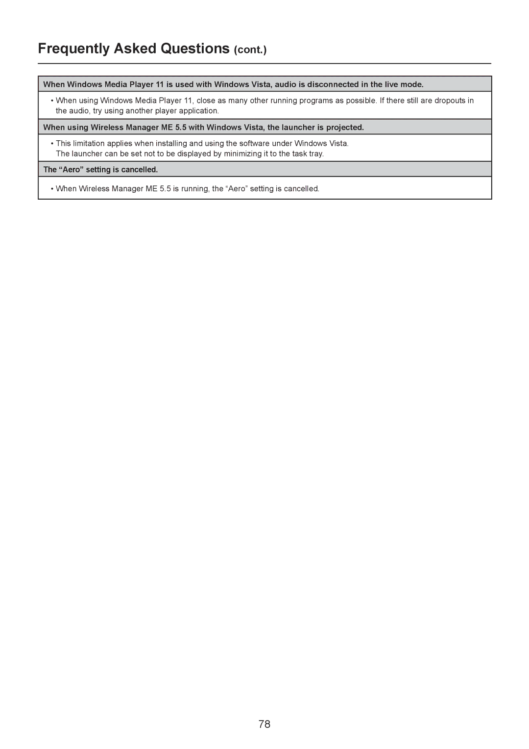 Panasonic TH-LB20NT, TH-LB30NT, PT-LB90NT operation manual Aero setting is cancelled 