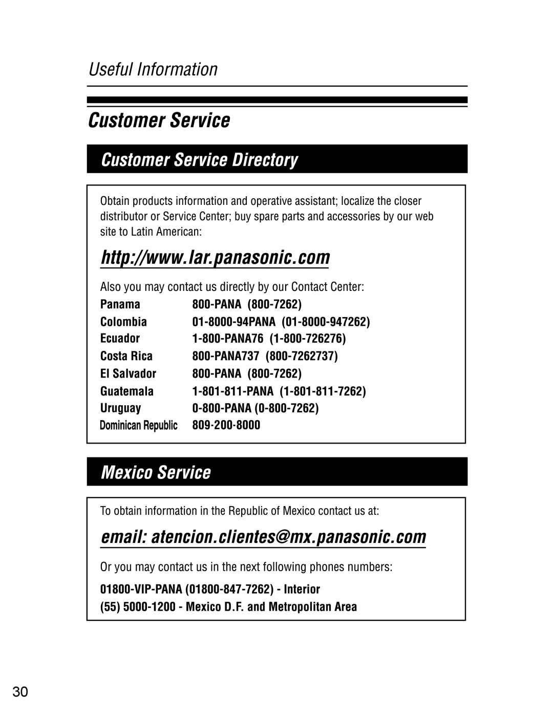 Panasonic TH50LRU60, TH32LRU60 warranty 