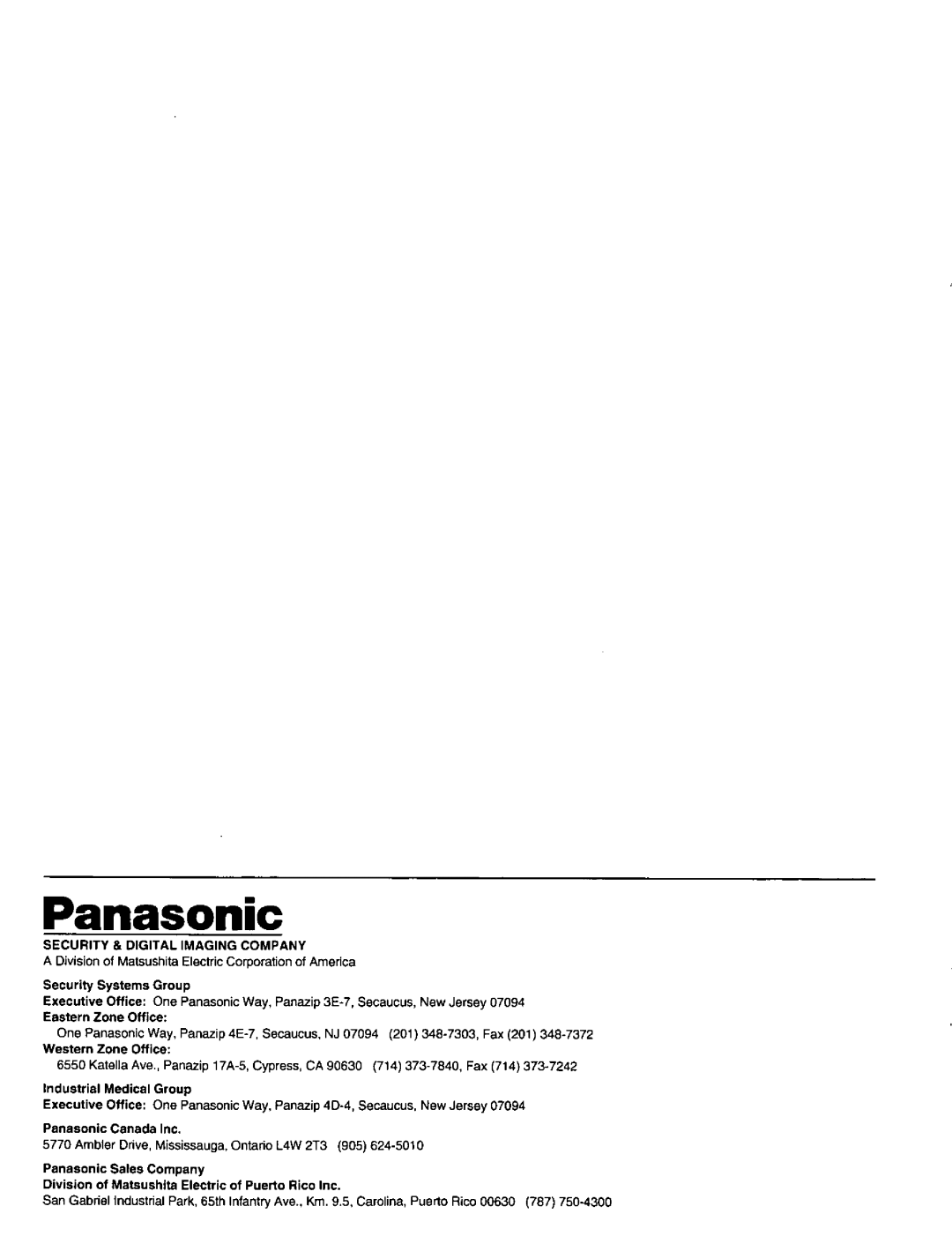 Panasonic TL350 manual 