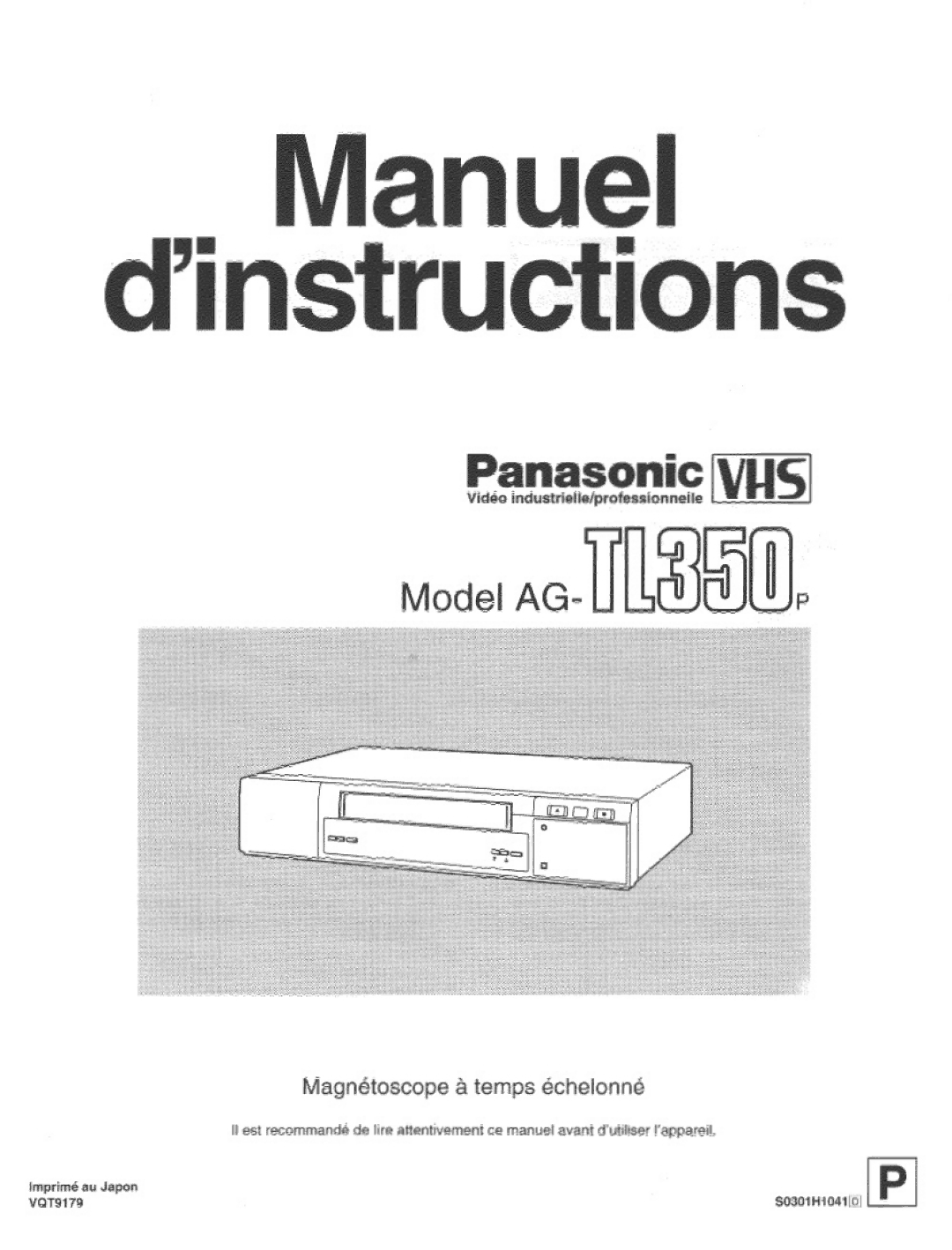 Panasonic TL350 manual 