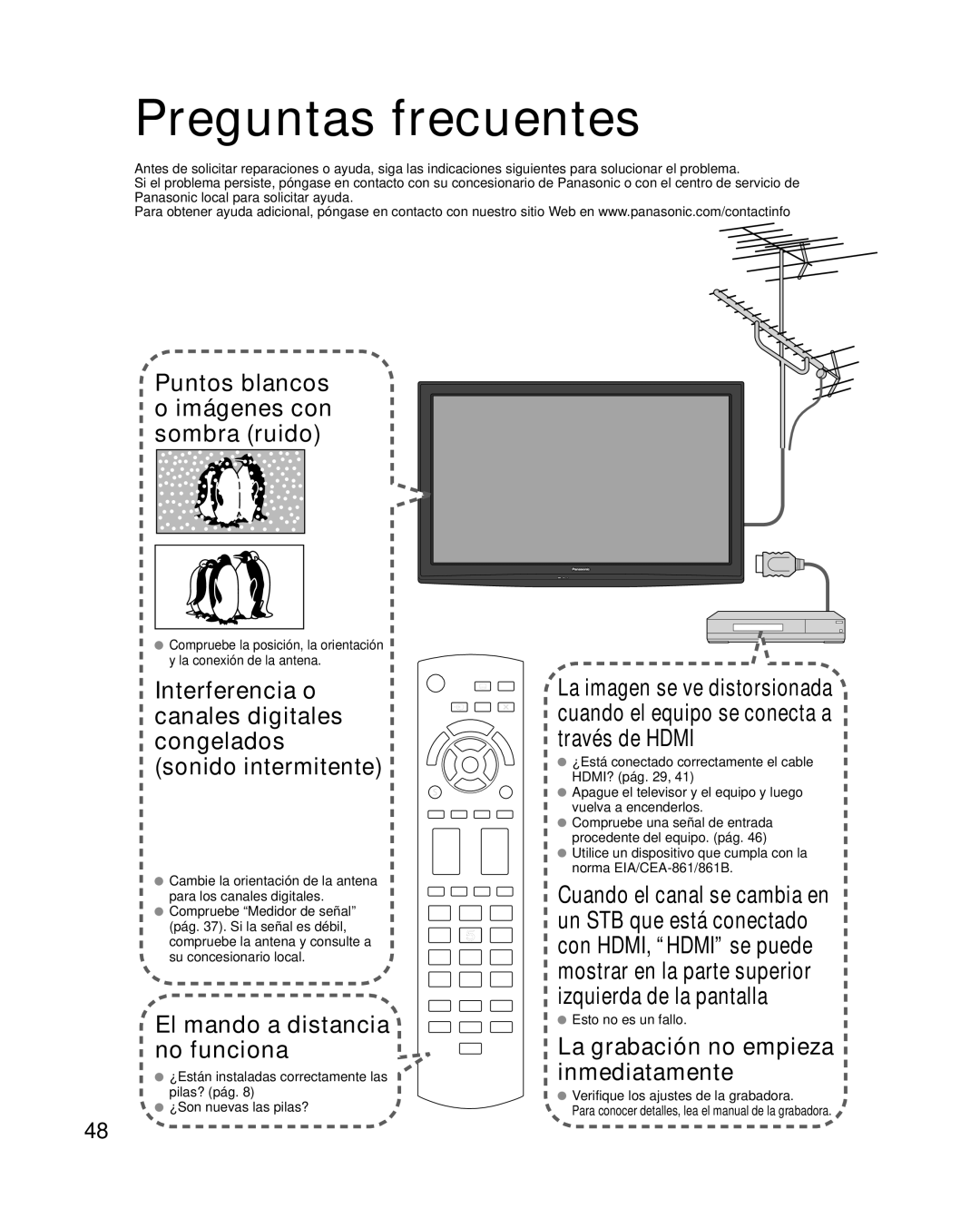 Panasonic TQB2AA0570 quick start Preguntas frecuentes, Esto no es un fallo 