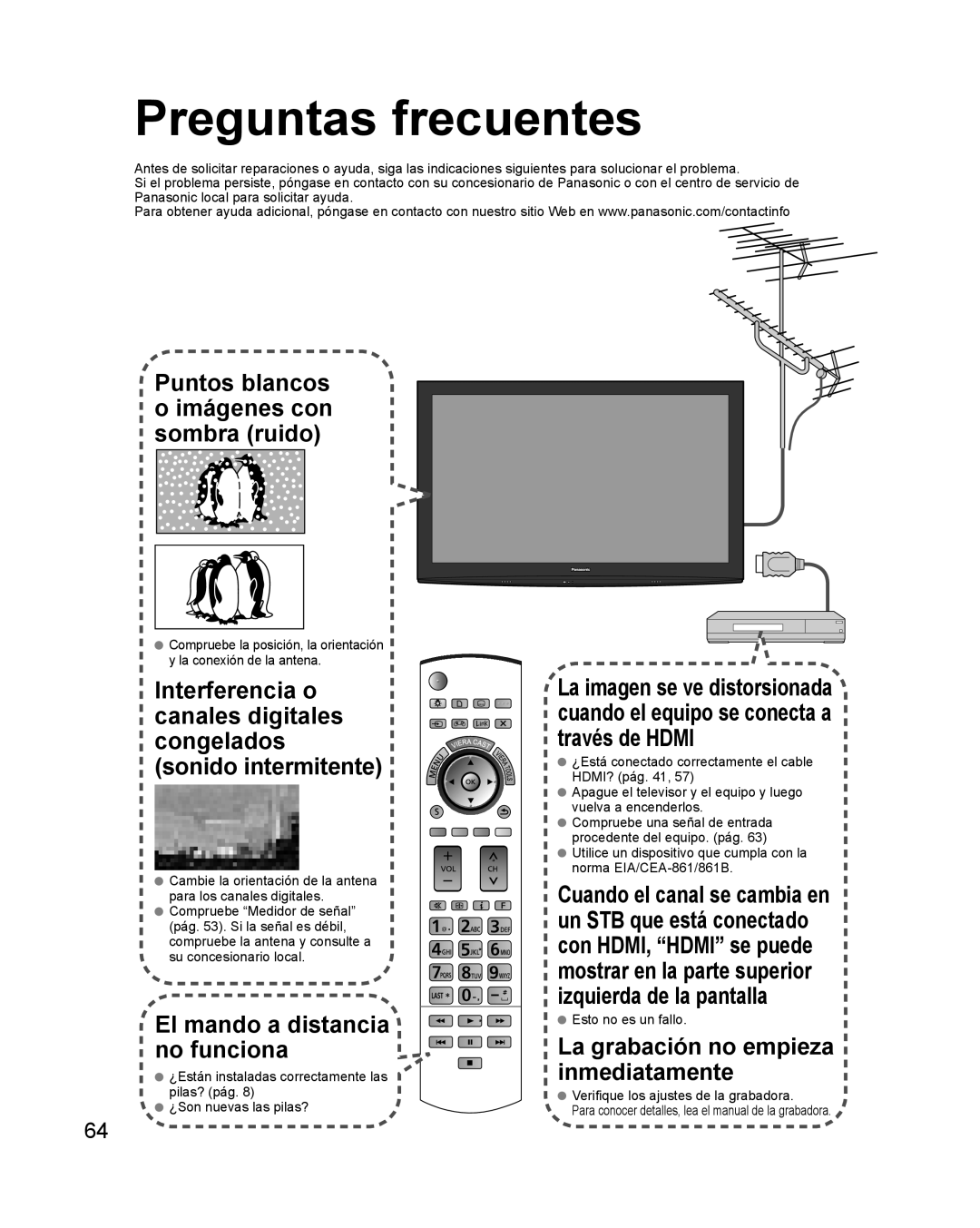 Panasonic TQB2AA0579 quick start Preguntas frecuentes, Esto no es un fallo 