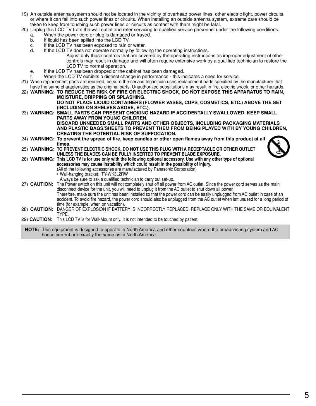 Panasonic TQB2AA0632E1 owner manual Times 