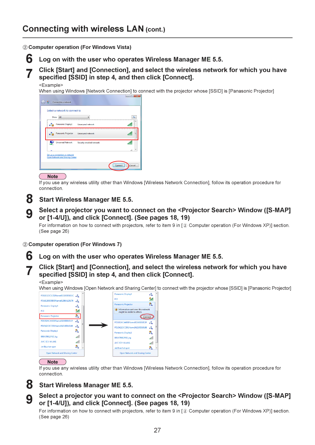 Panasonic TQBH0205-4 operation manual BComputer operation For Windows Vista 