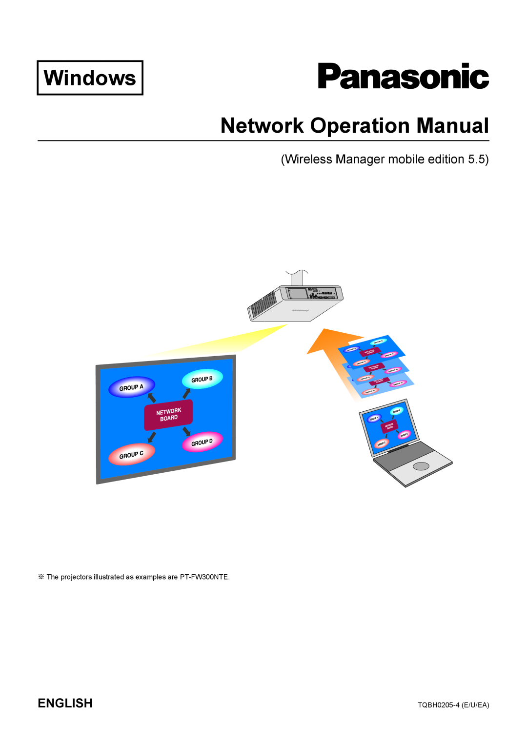 Panasonic TQBH0205-4 operation manual English, Windows, Network Operation Manual, Wireless Manager mobile edition 