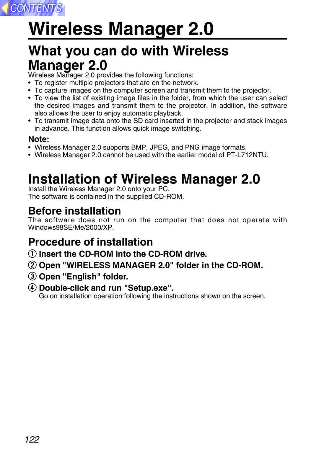 Panasonic TQBH9003-6 manual What you can do with Wireless Manager, Installation of Wireless Manager, Before installation 