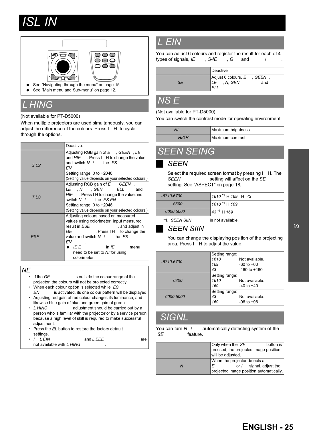 Panasonic TQBJ0299-3 manual Display Option menu 