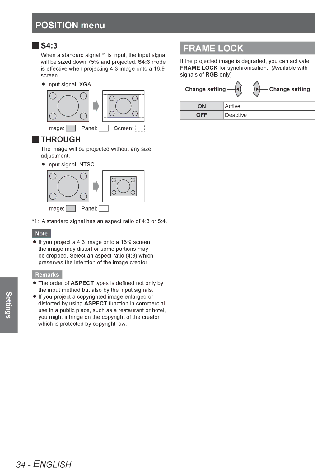 Panasonic TQBJ0302 manual Frame Lock, JJS43, Jjthrough 