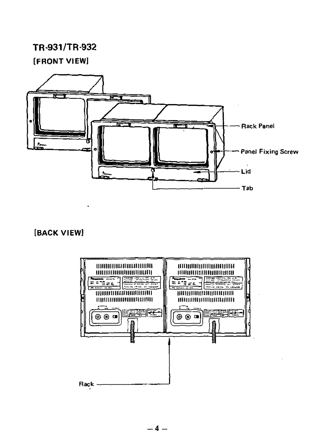 Panasonic TR-930, TR-931, TR-932 manual 