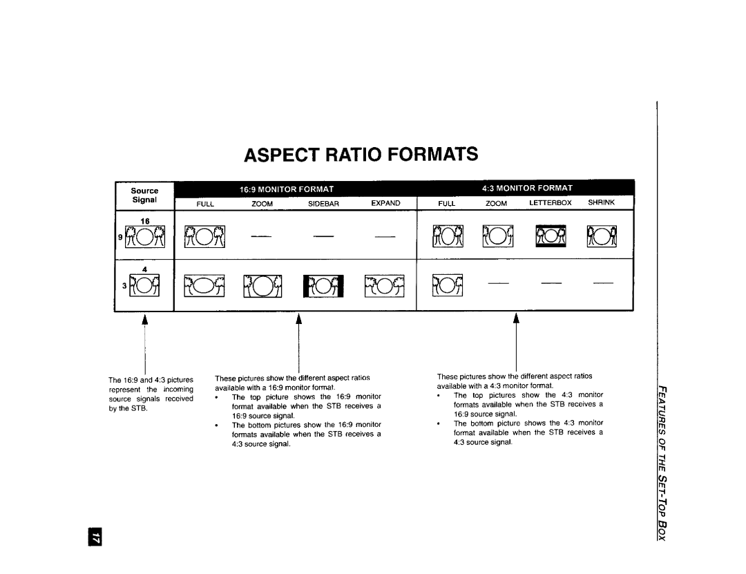 Panasonic TU-DST51 manual Aspect Ratio Formats 