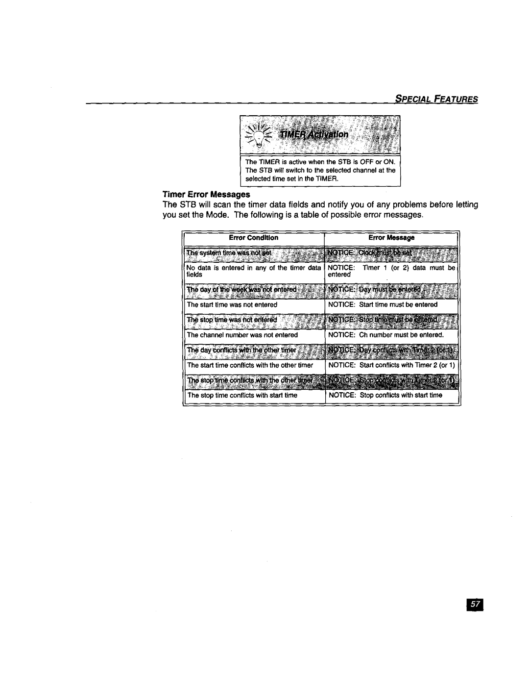 Panasonic TU-DST51 manual Special Features 