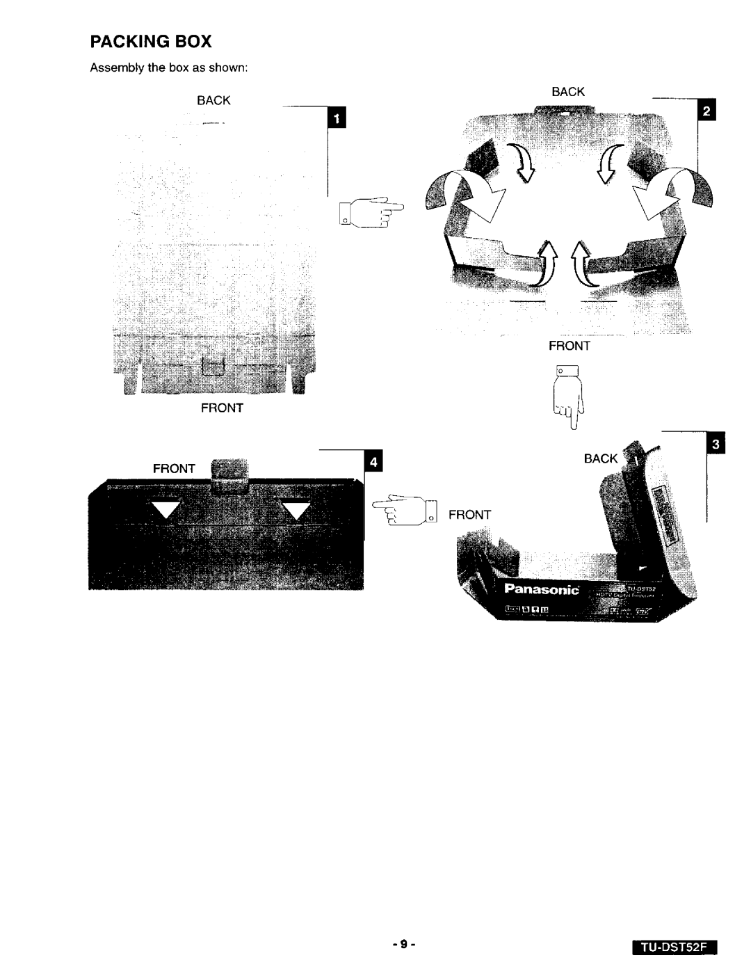 Panasonic TU-DST52F manual Packing BOX 