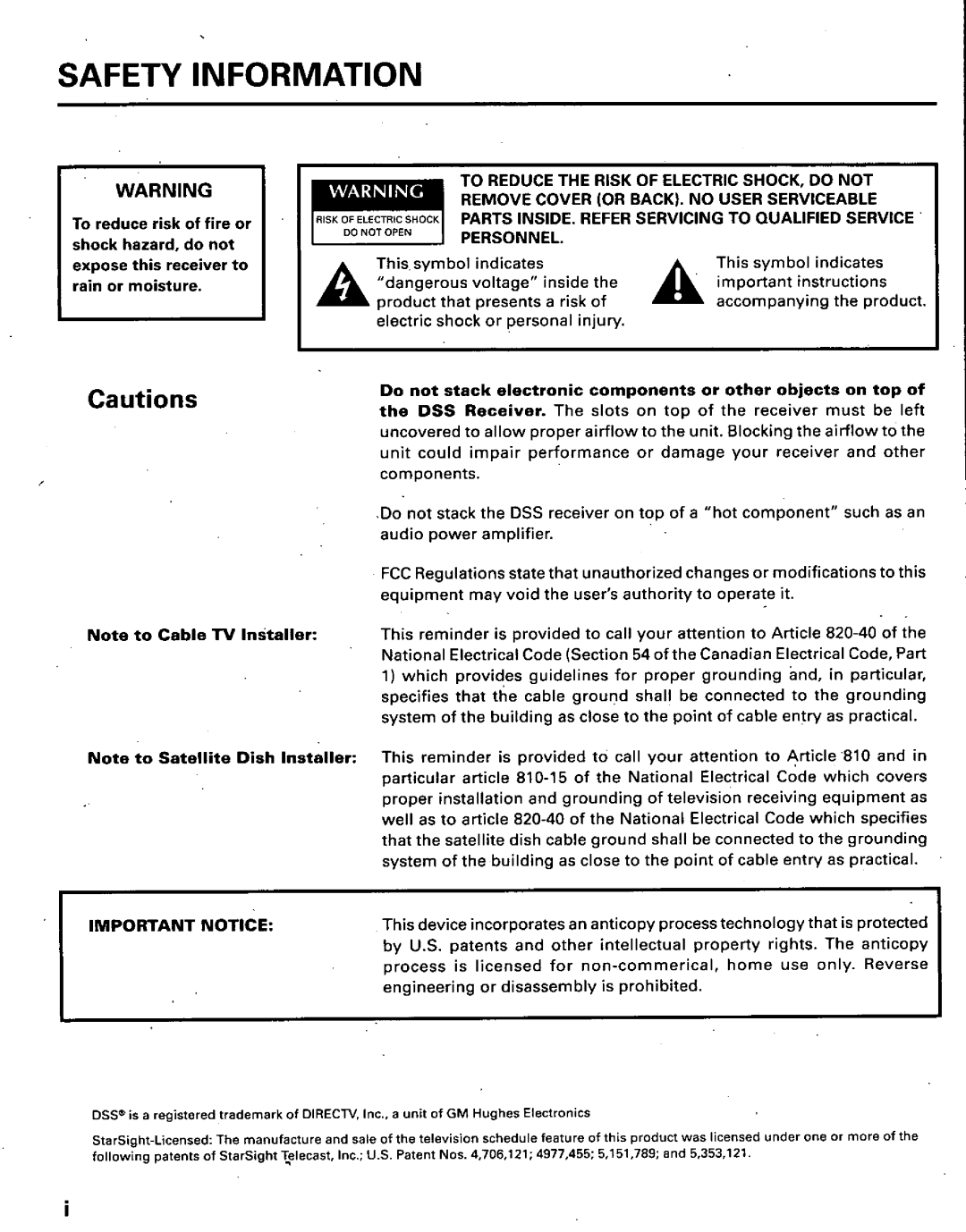 Panasonic TU-IRD10 manual 